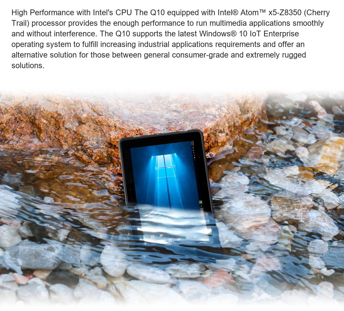 RUGGEDMASTER Q10 rugged tablets feature illustration