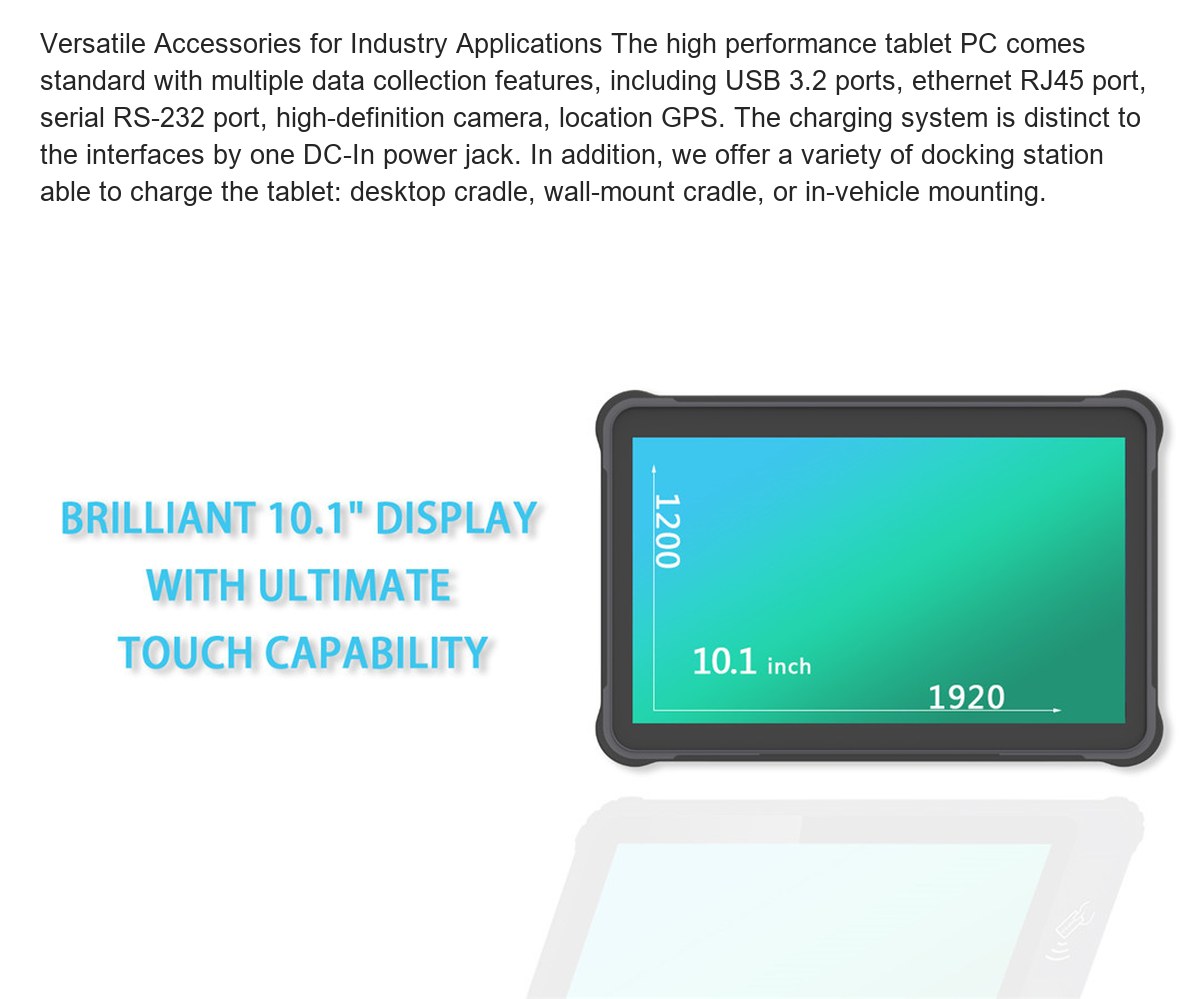RUGGEDMASTER Q10 rugged tablets feature illustration