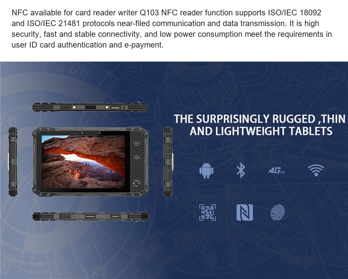 RUGGEDMASTER Q103 rugged tablets feature illustration