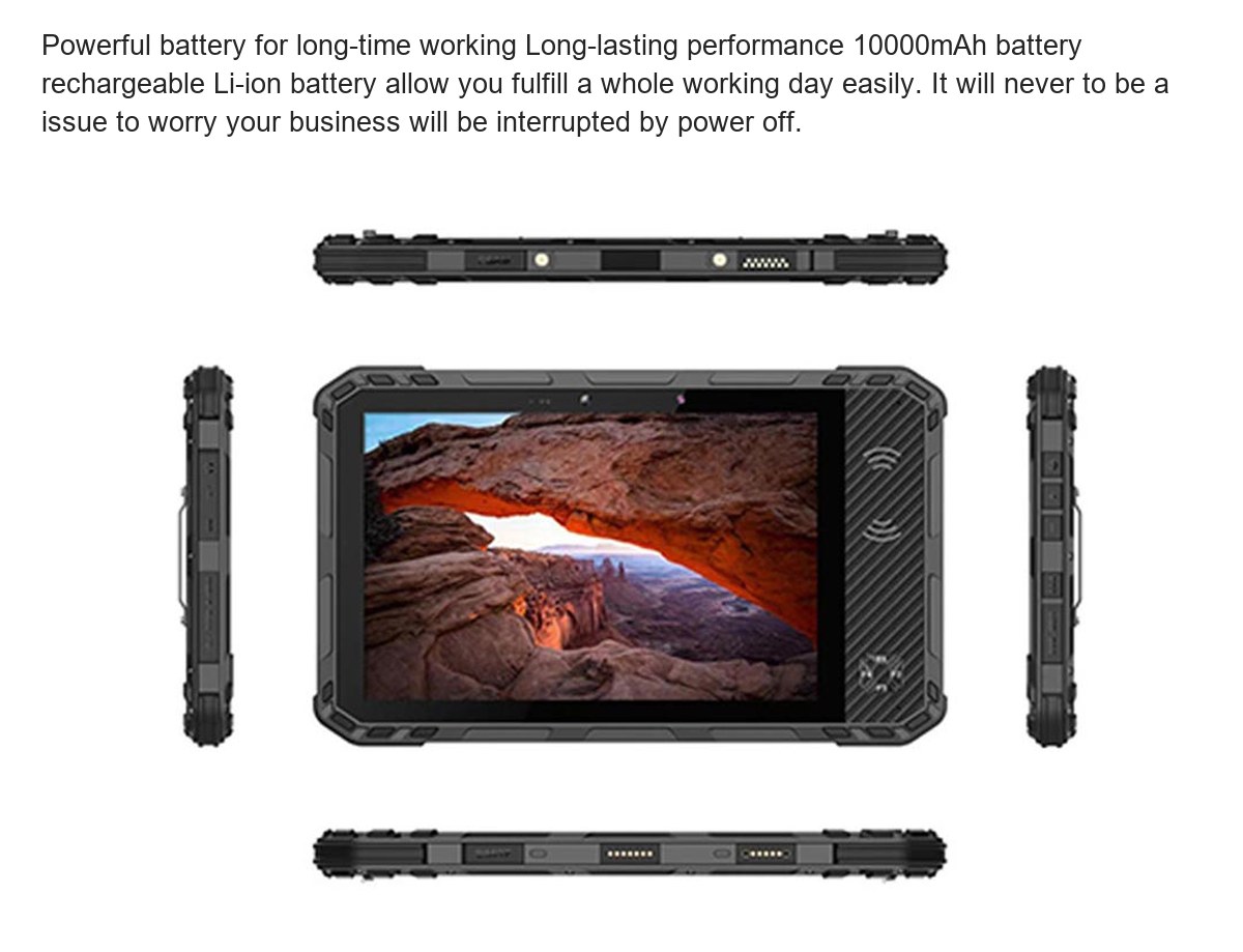 RUGGEDMASTER Q103 rugged tablets feature illustration