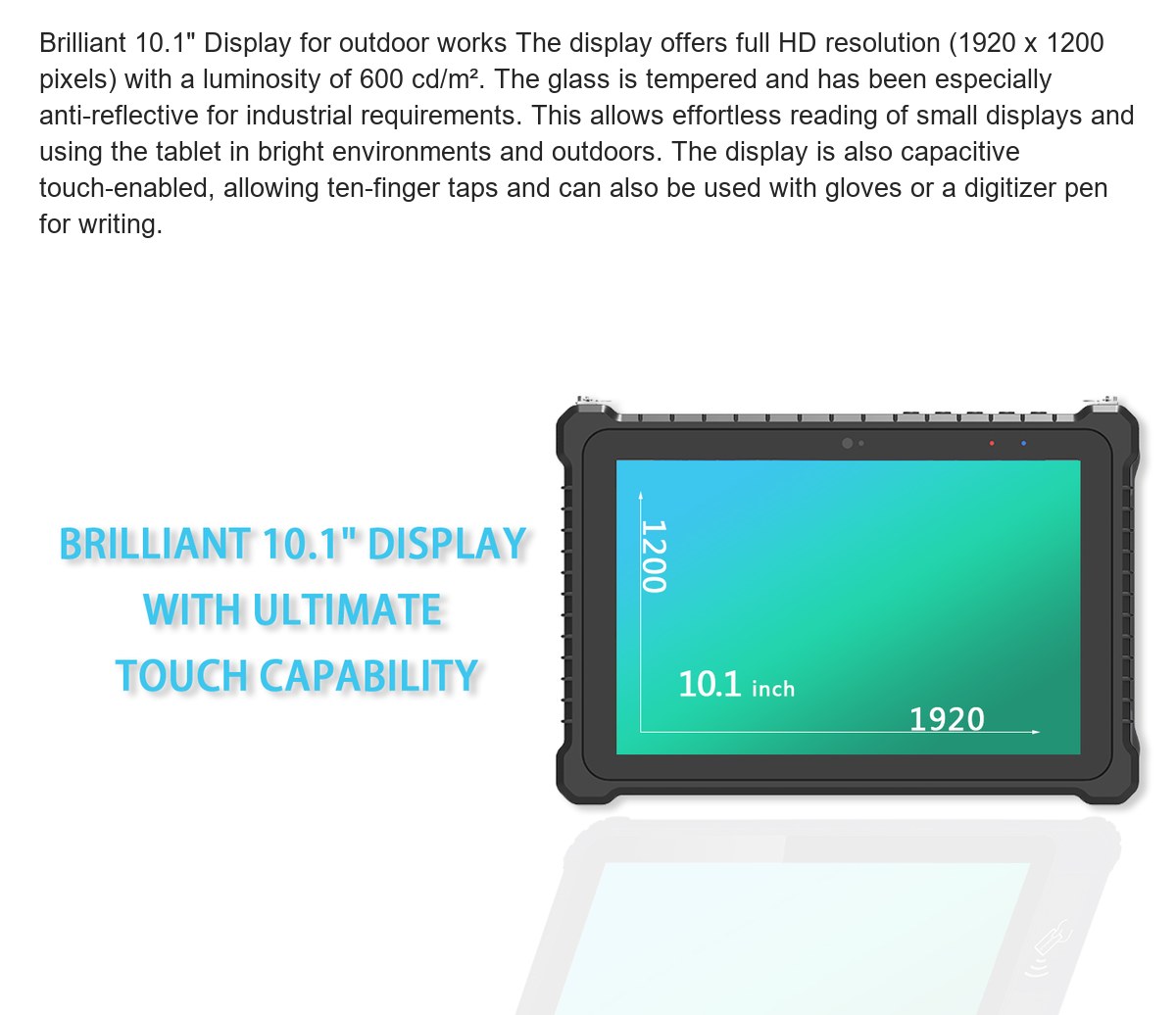 RUGGEDMASTER Q10S rugged tablets feature illustration