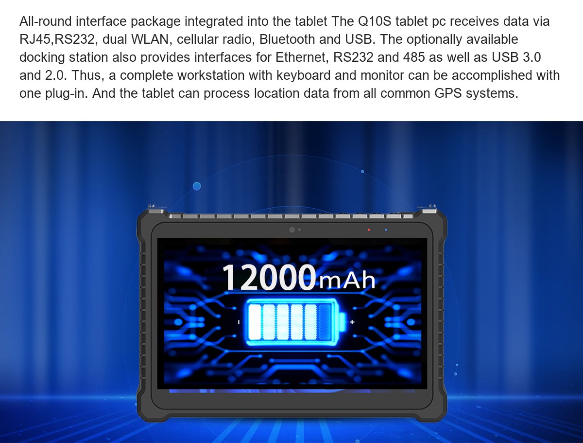 RUGGEDMASTER Q10S rugged tablets feature illustration