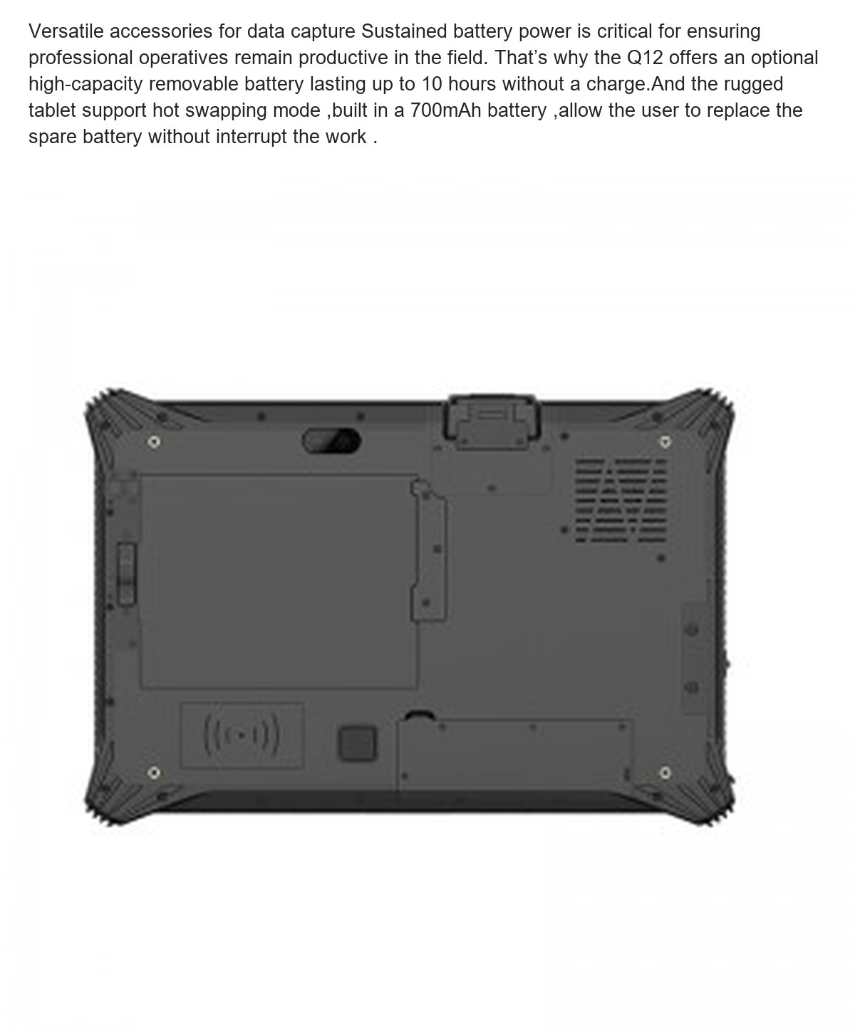 RUGGEDMASTER Q12 rugged tablets feature illustration