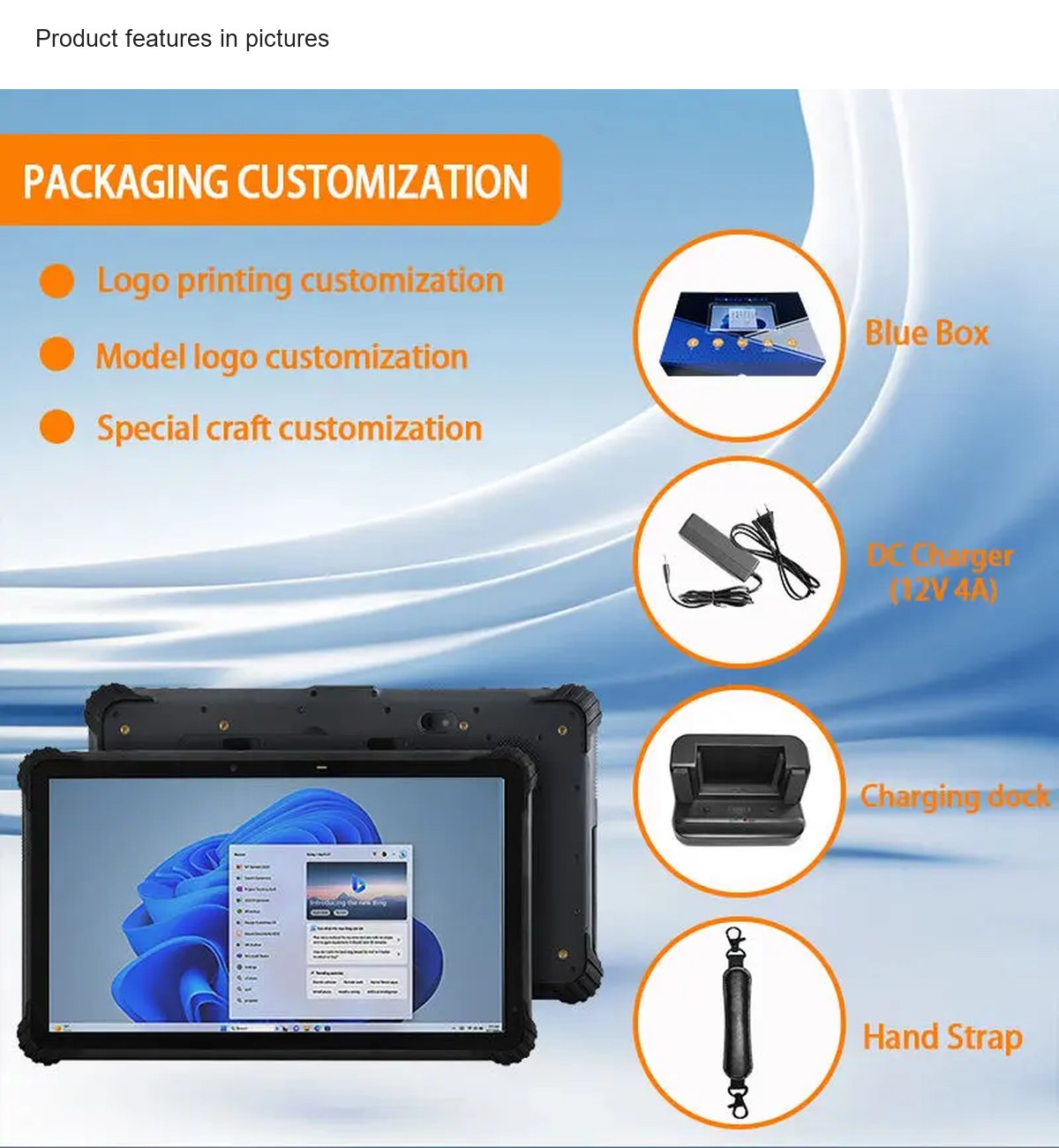 RUGGEDMASTER Q13 rugged tablets feature illustration