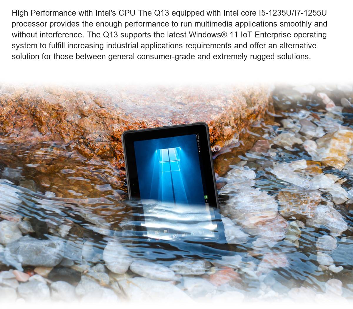 RUGGEDMASTER Q13 rugged tablets feature illustration