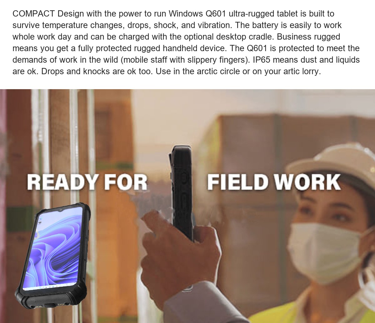 RUGGEDMASTER Q601 mobile computers feature illustration