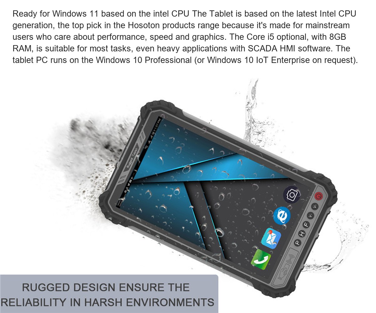 RUGGEDMASTER Q801 rugged tablets feature illustration