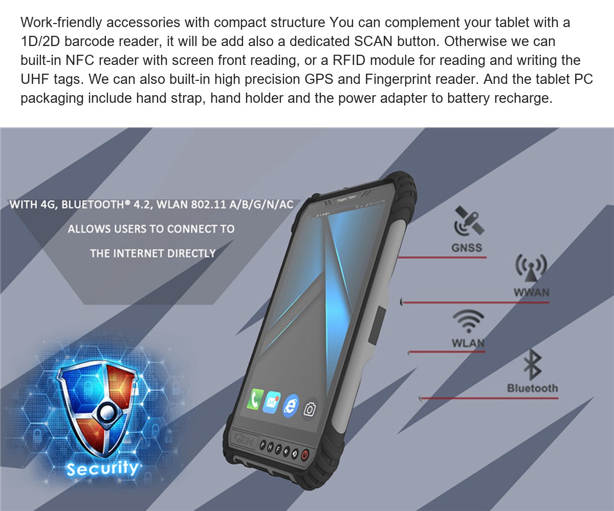 RUGGEDMASTER Q801 rugged tablets feature illustration