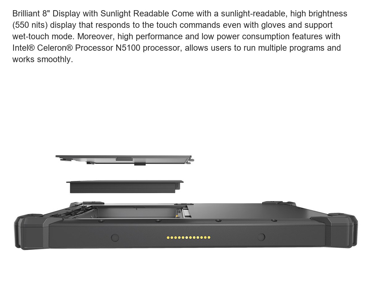 RUGGEDMASTER Q802 rugged tablets feature illustration