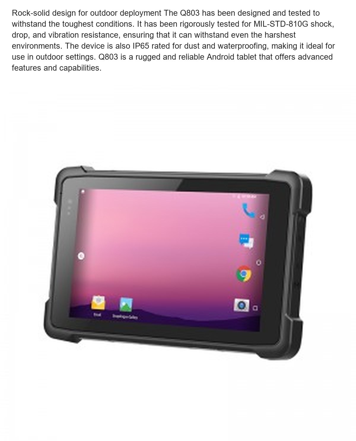 RUGGEDMASTER Q803 rugged tablets feature illustration