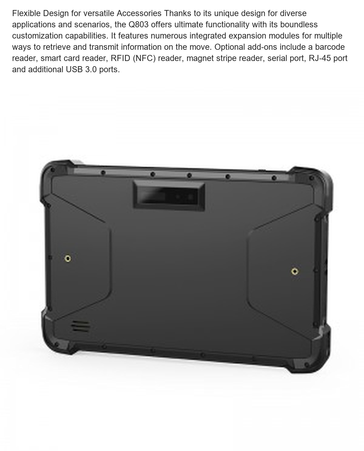 RUGGEDMASTER Q803 rugged tablets feature illustration