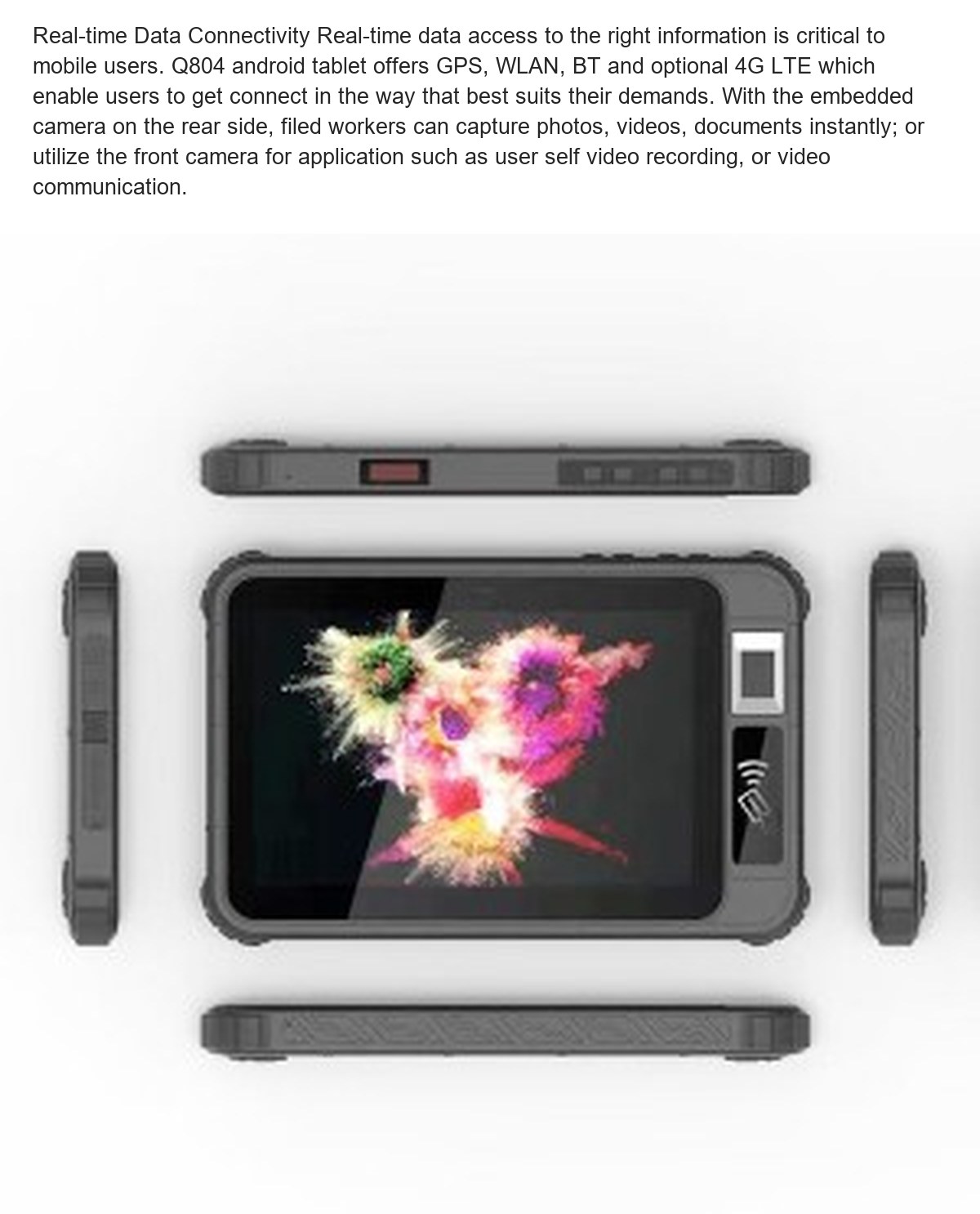 RUGGEDMASTER Q804 rugged tablets feature illustration