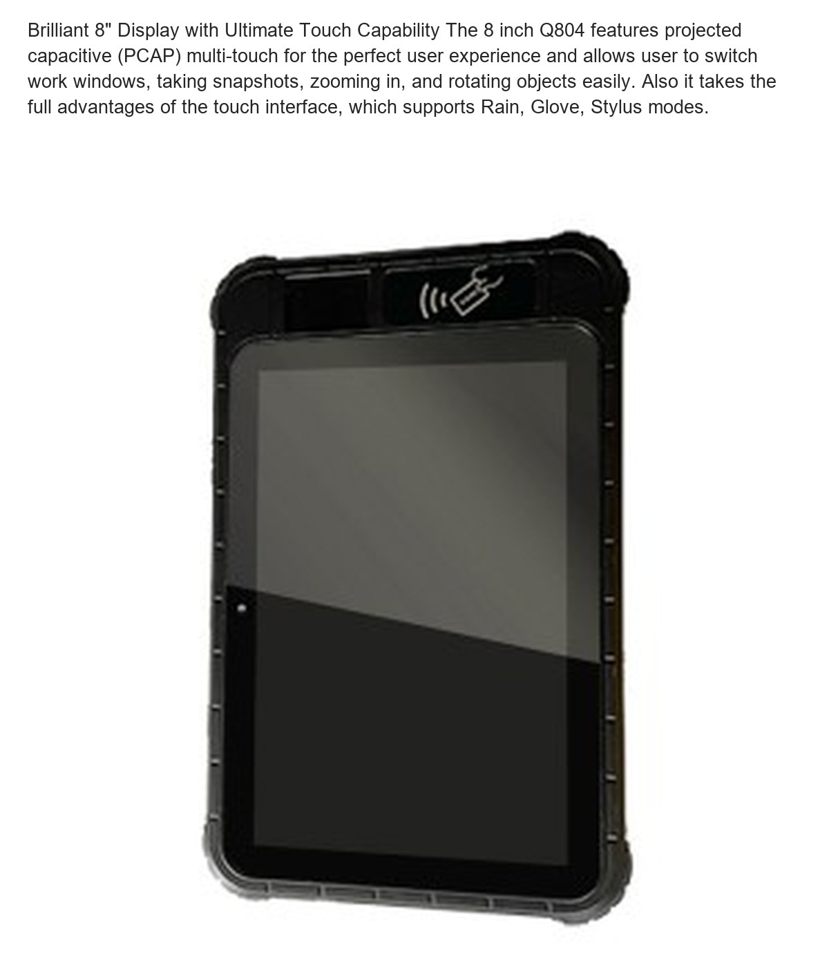 RUGGEDMASTER Q804 rugged tablets feature illustration