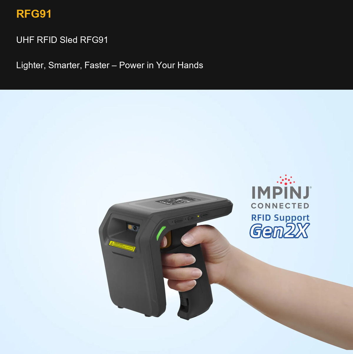 RUGGEDMASTER RFG91 UHF RFID Sled RFG91
