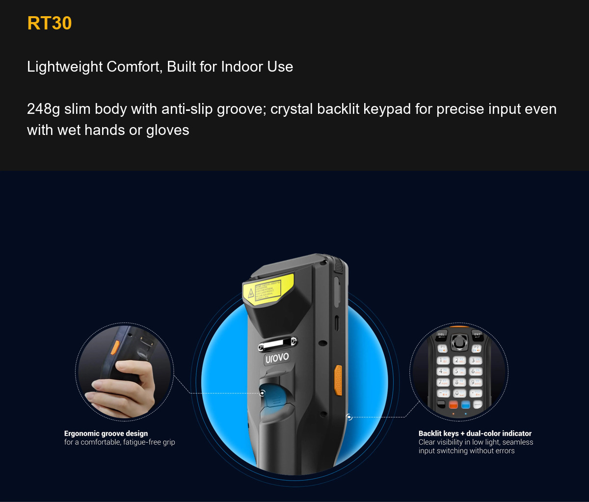 RT30 Lightweight Comfort, Built for Indoor Use