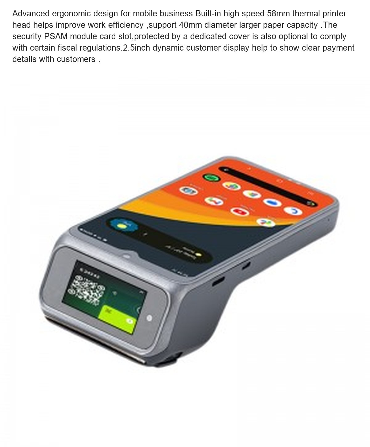 RUGGEDMASTER S60 pos terminals feature illustration