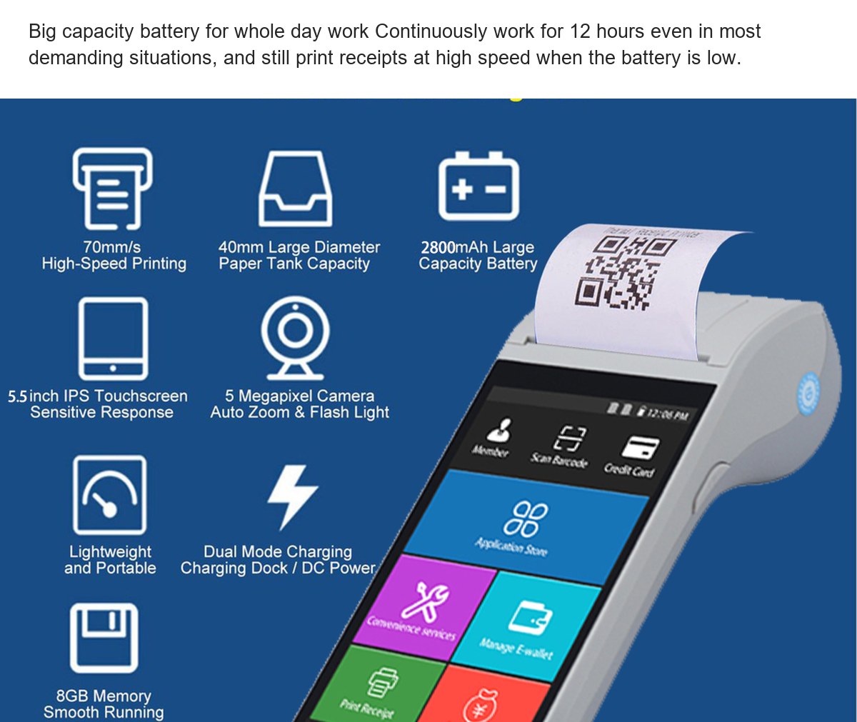 RUGGEDMASTER S80 pos terminals feature illustration