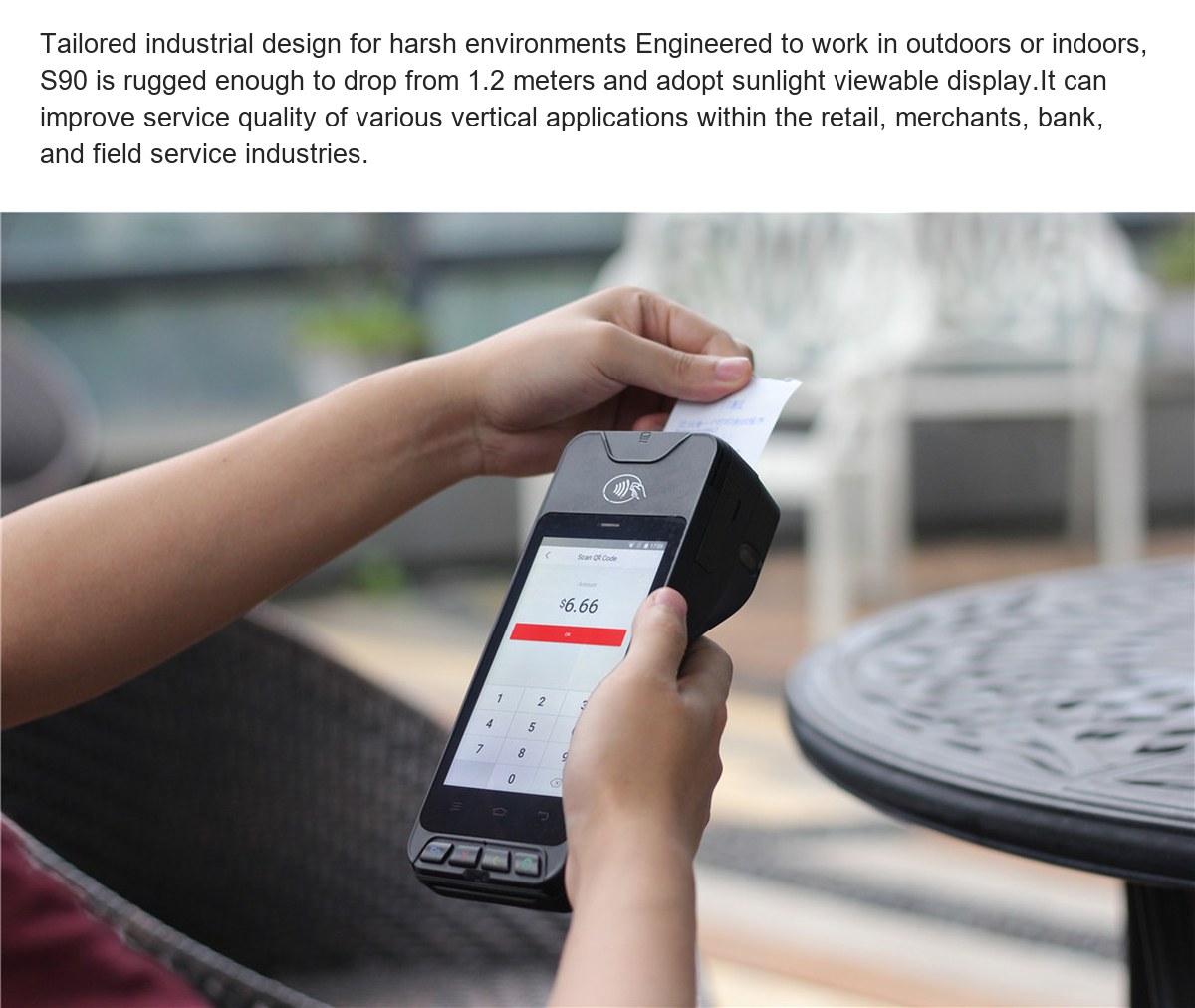 RUGGEDMASTER S90 pos terminals feature illustration