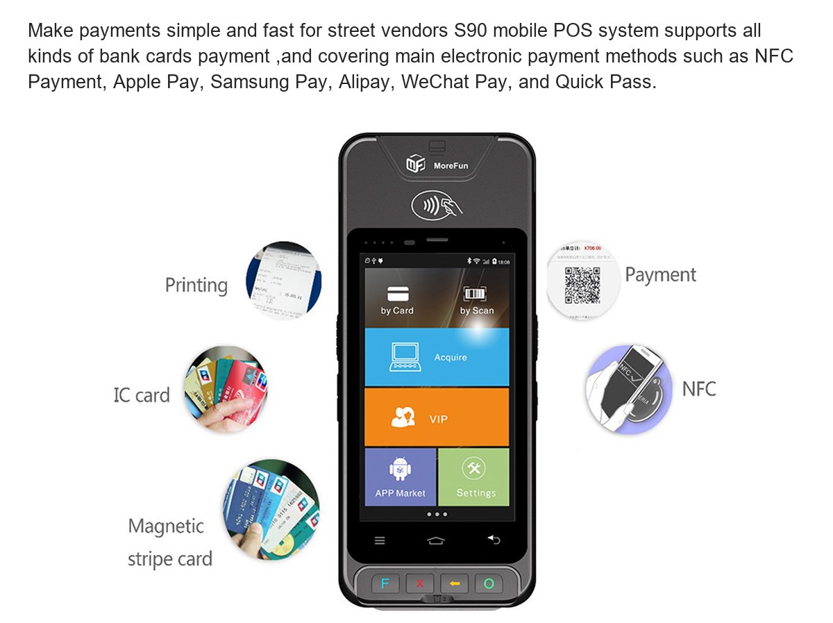 RUGGEDMASTER S90 pos terminals feature illustration