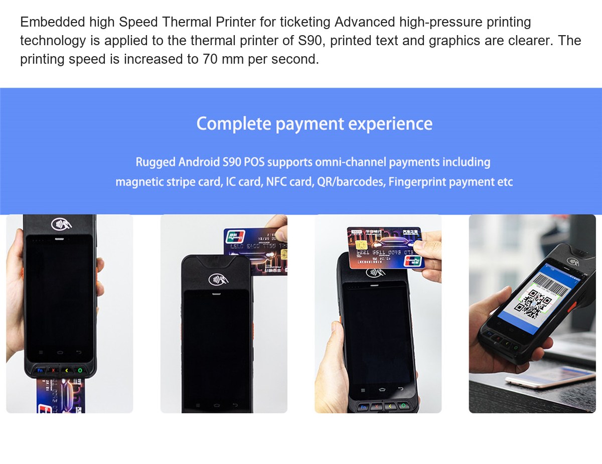 RUGGEDMASTER S90 pos terminals feature illustration