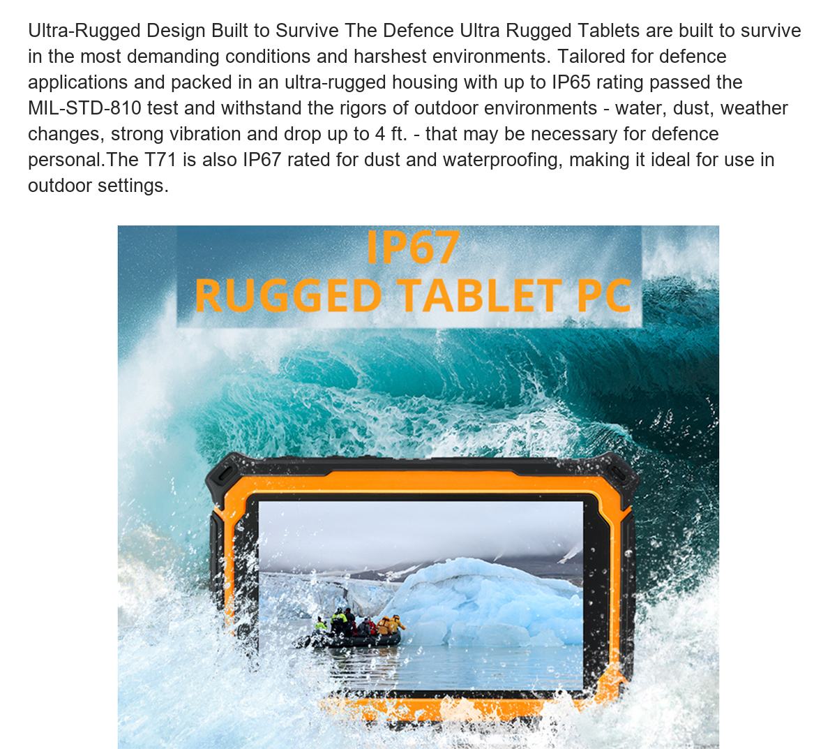 RUGGEDMASTER T71 rugged tablets feature illustration