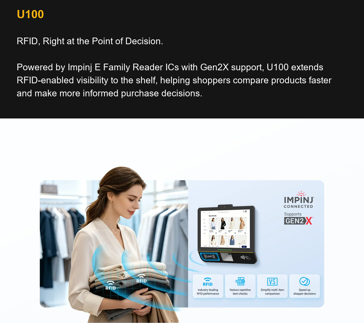 U100 RFID, Right at the Point of Decision.