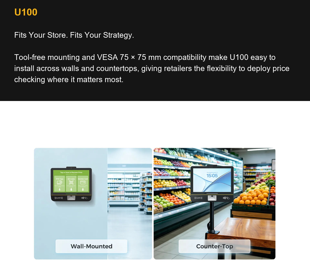 RUGGEDMASTER U100 Fits Your Store. Fits Your Strategy.