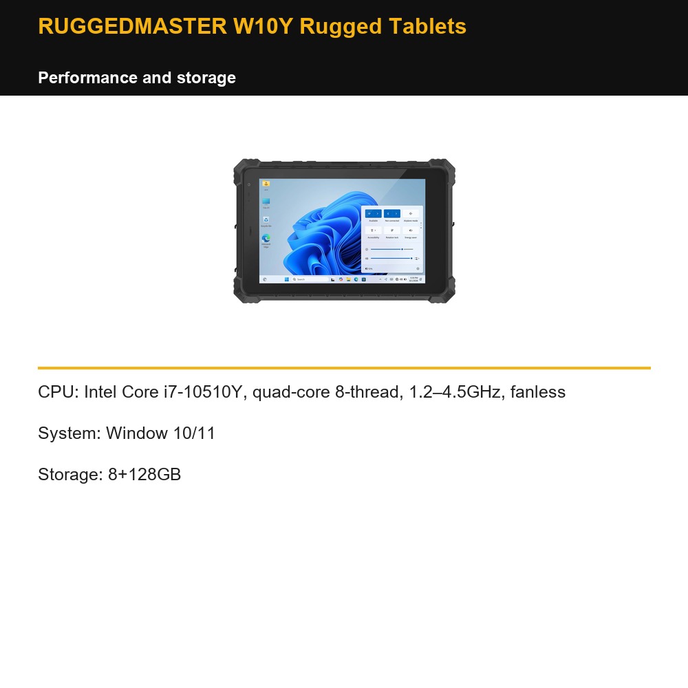 RUGGEDMASTER W10Y Rugged Tablets performance and storage