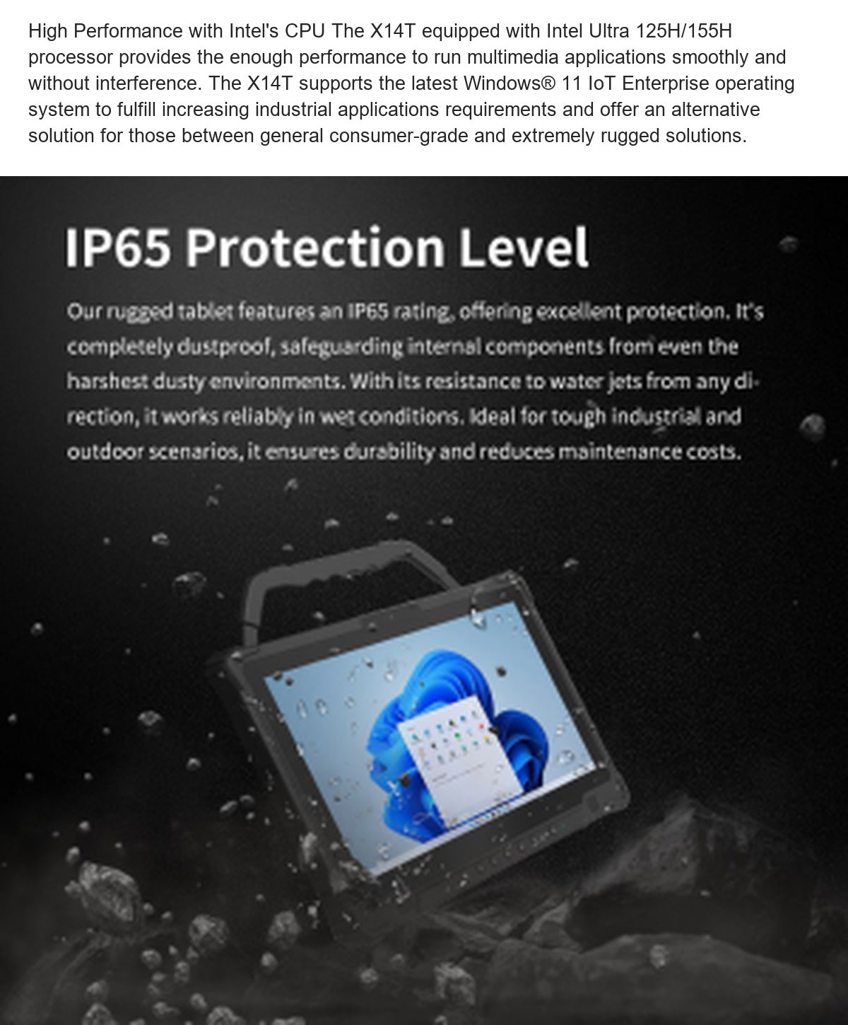 RUGGEDMASTER X14T rugged tablets feature illustration