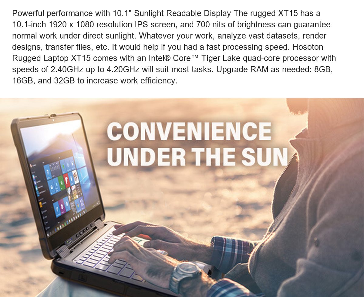 RUGGEDMASTER XT15 rugged laptops feature illustration