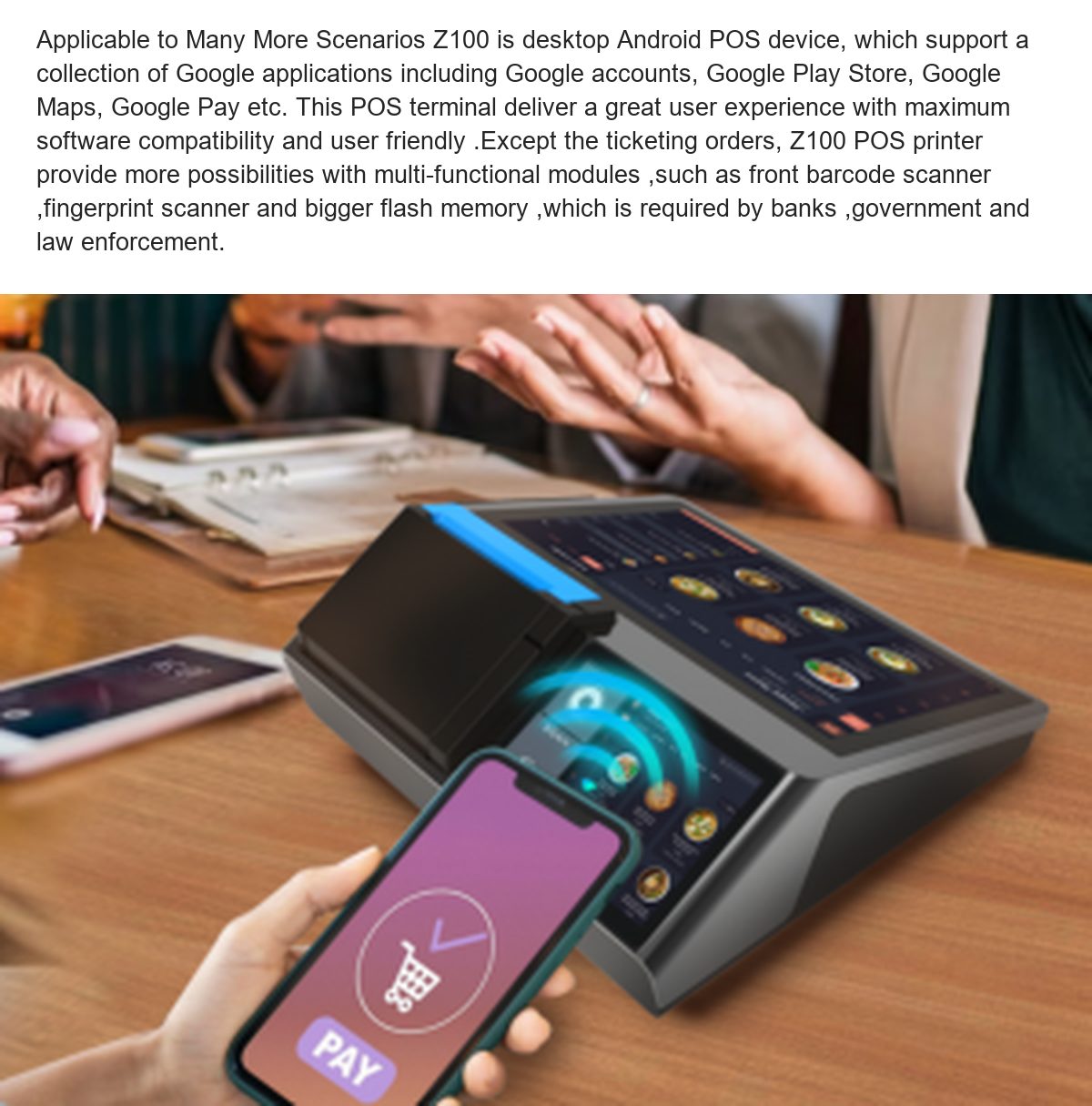 RUGGEDMASTER Z100 pos terminals feature illustration