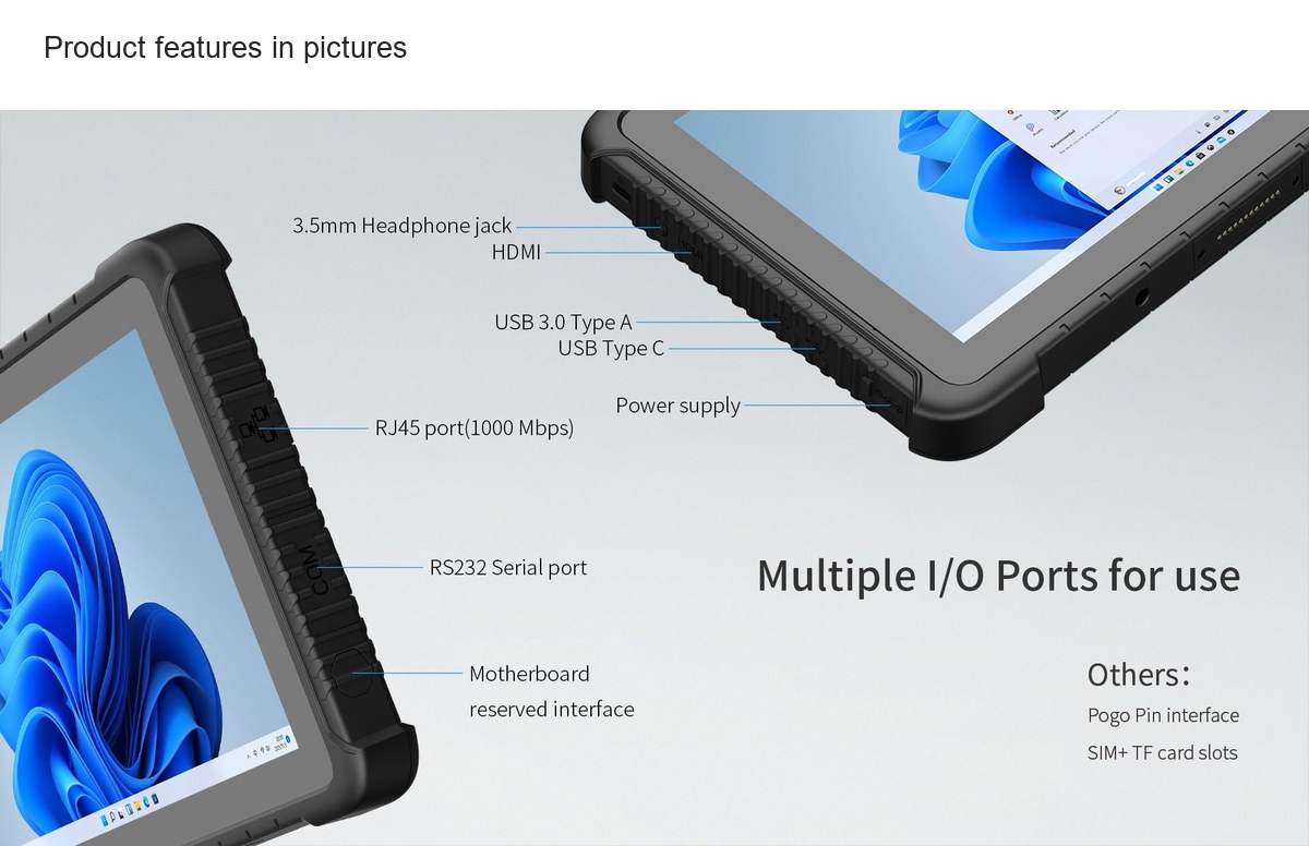 RUGLINE RT-I16J rugged tablets feature illustration