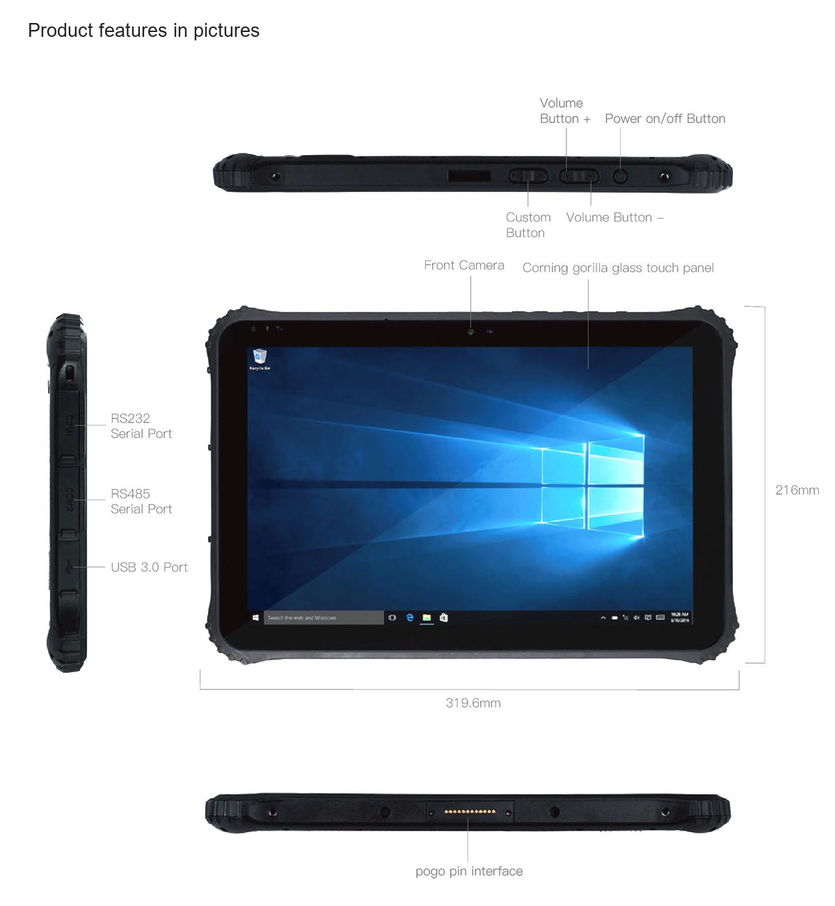 RUGLINE RT-I22J rugged laptops feature illustration