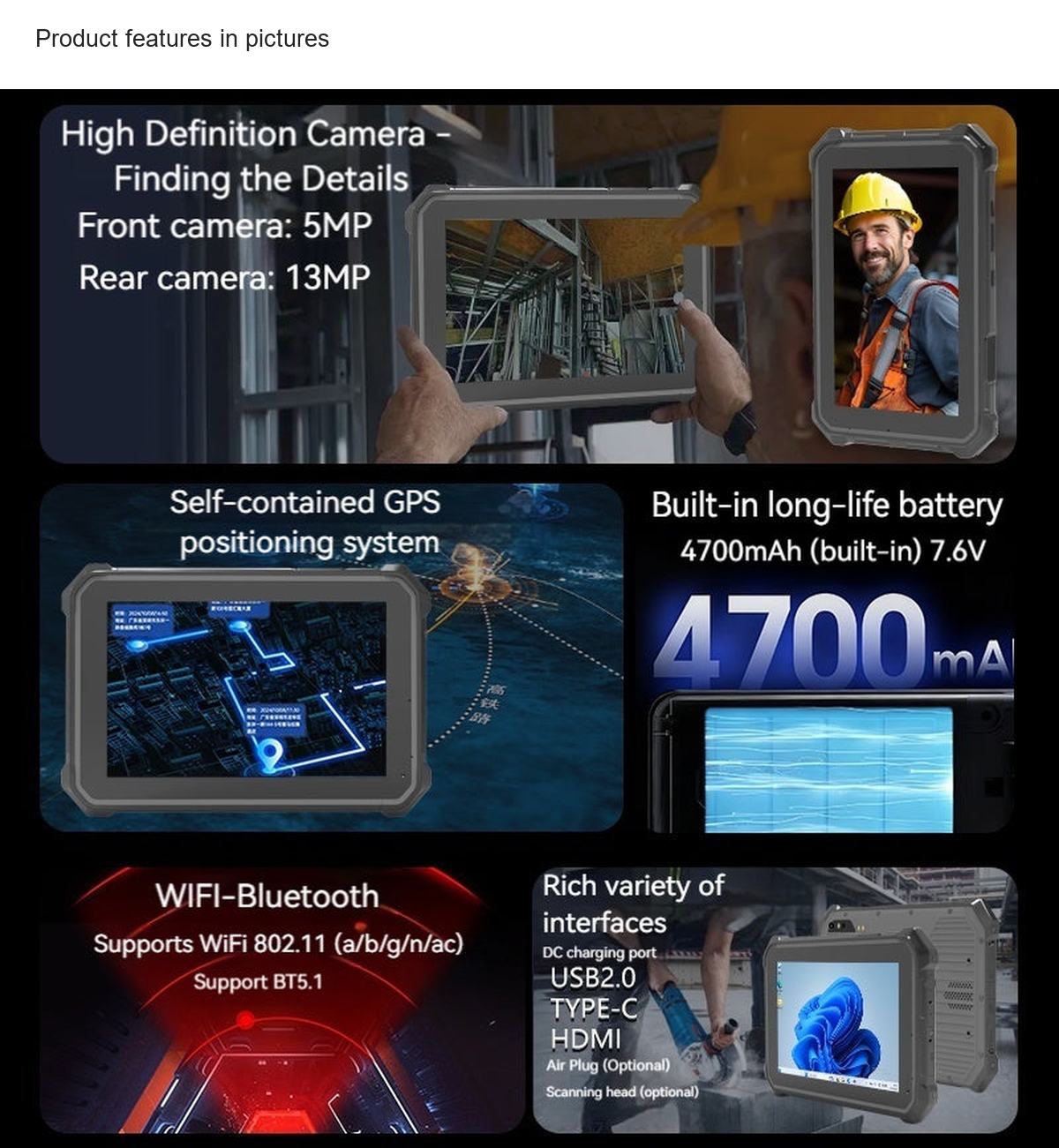 Product features in pictures