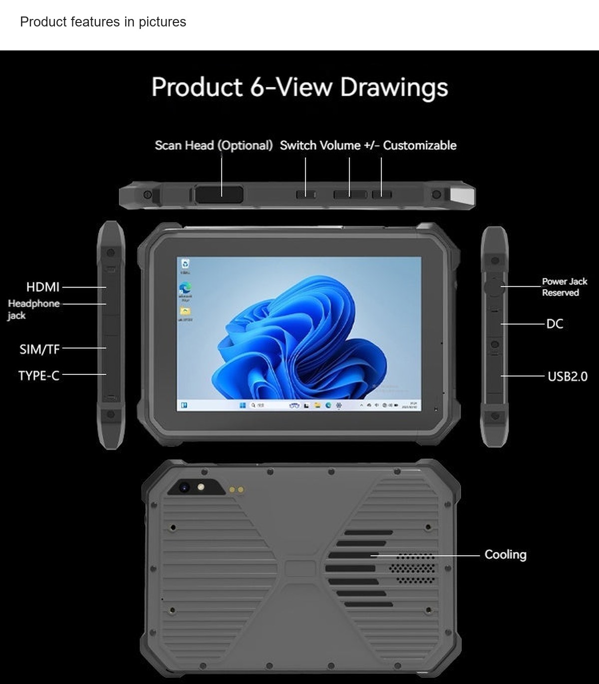 RUGLINE RT-I70N rugged tablets feature illustration