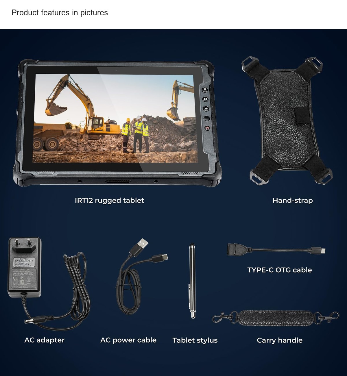 RUGLINE RT-M10N rugged tablets feature illustration