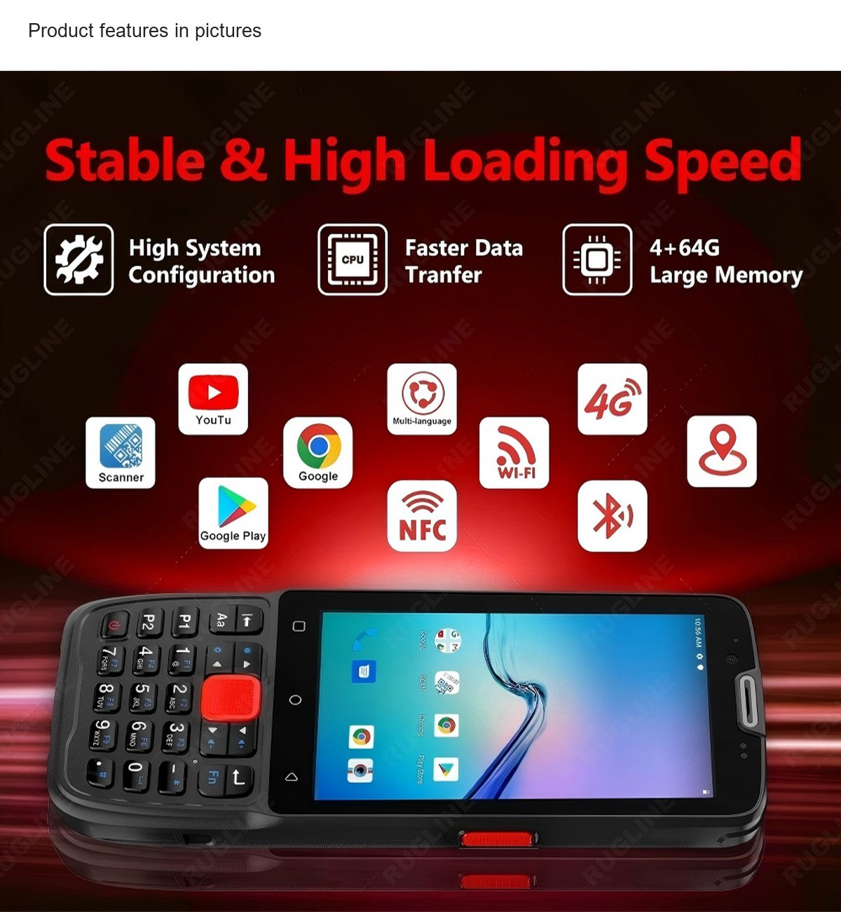 RUGLINE T40 mobile computers feature illustration