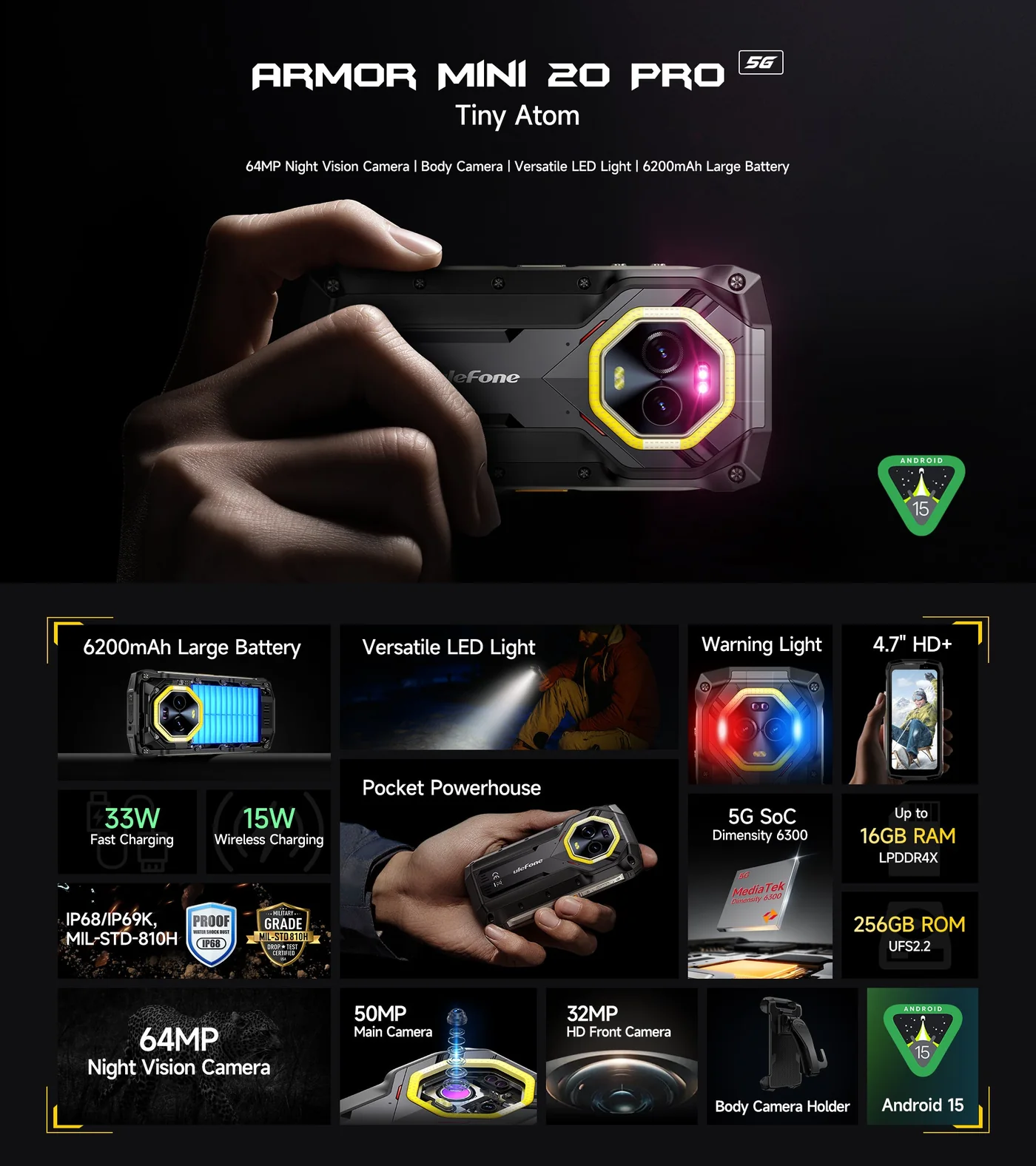 Ulefone Armor Mini 20 Pro features and specifications 1