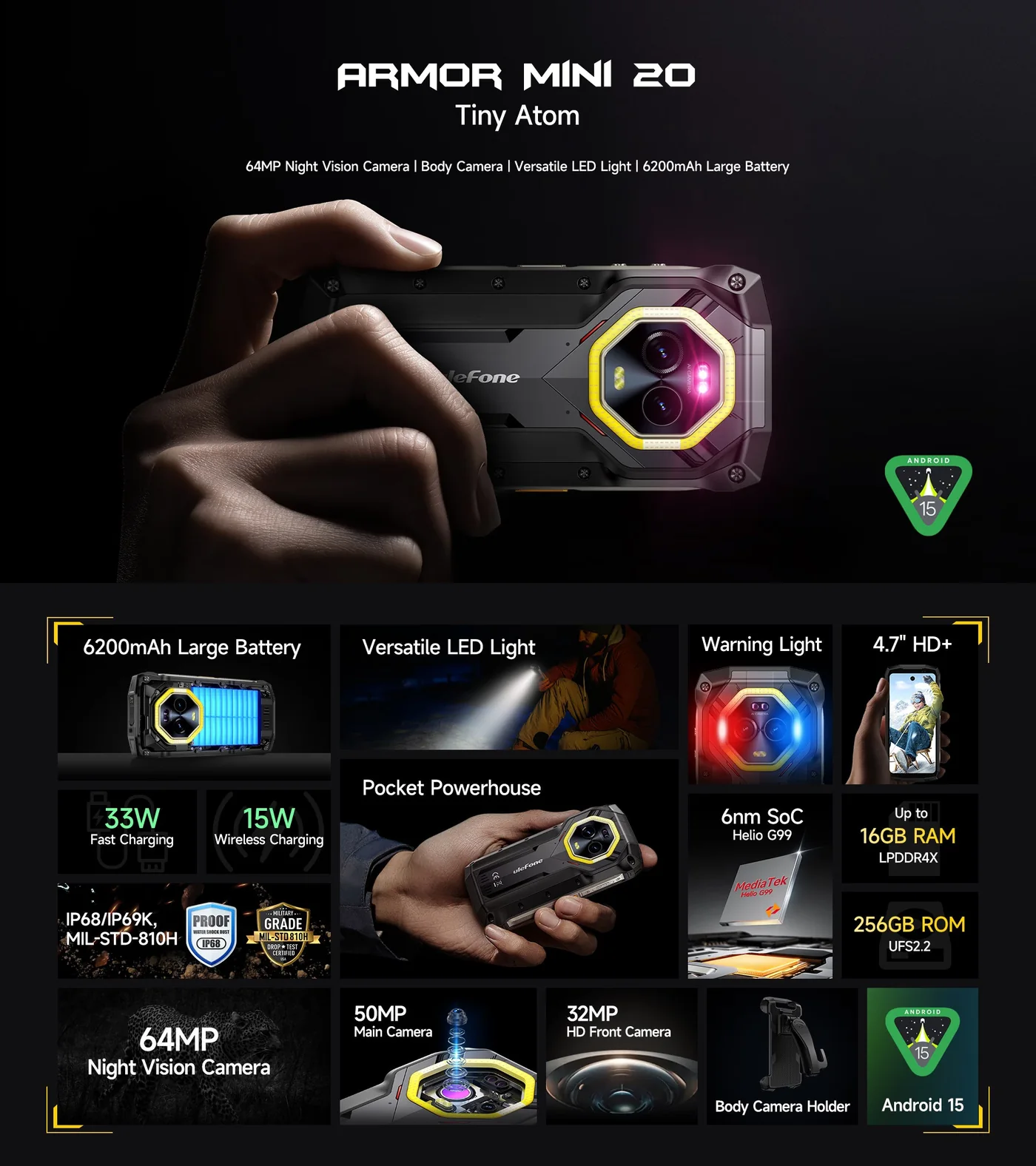 Ulefone Armor Mini 20 features and specifications 1