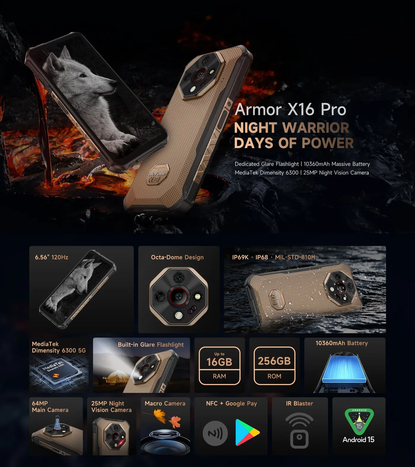 Ulefone Armor X16 Pro features and specifications 1