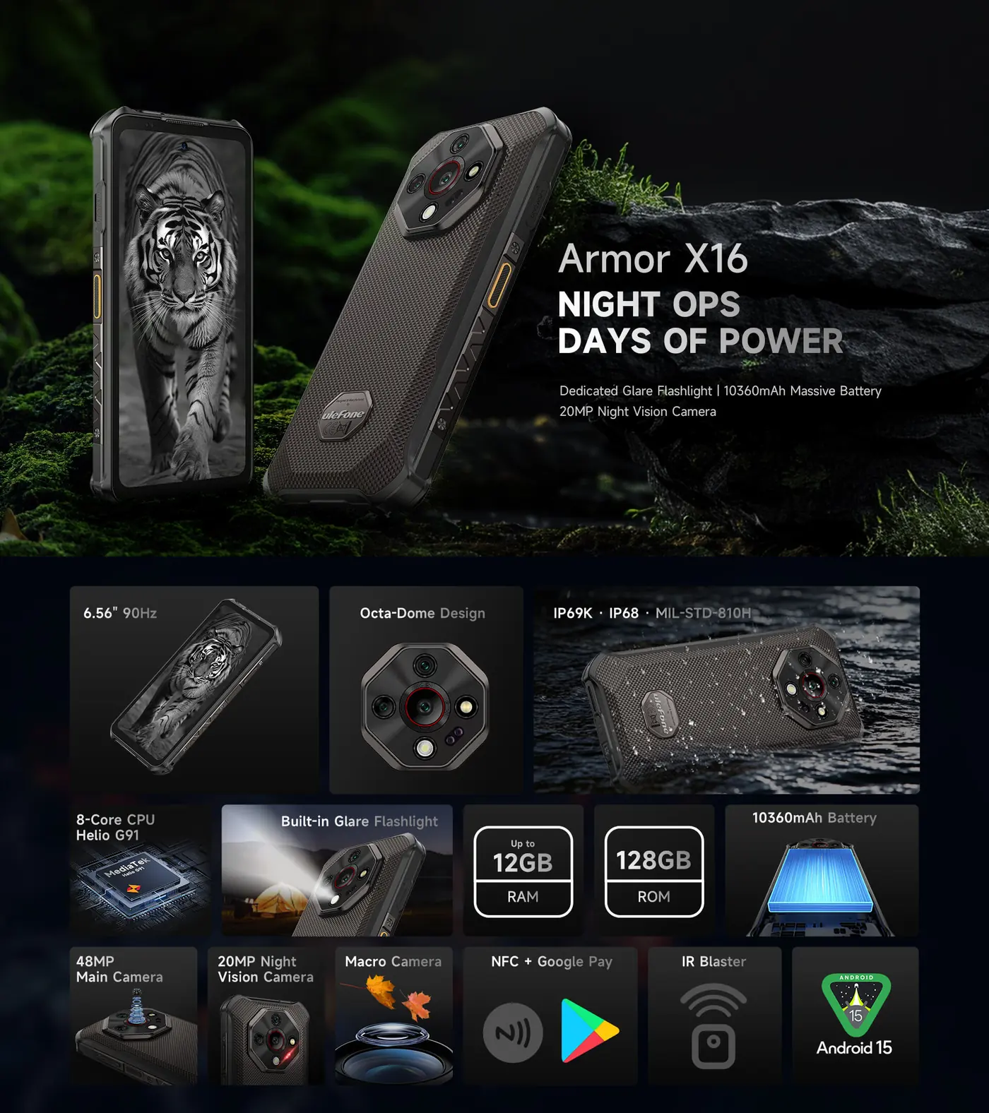 Ulefone Armor X16 features and specifications 1