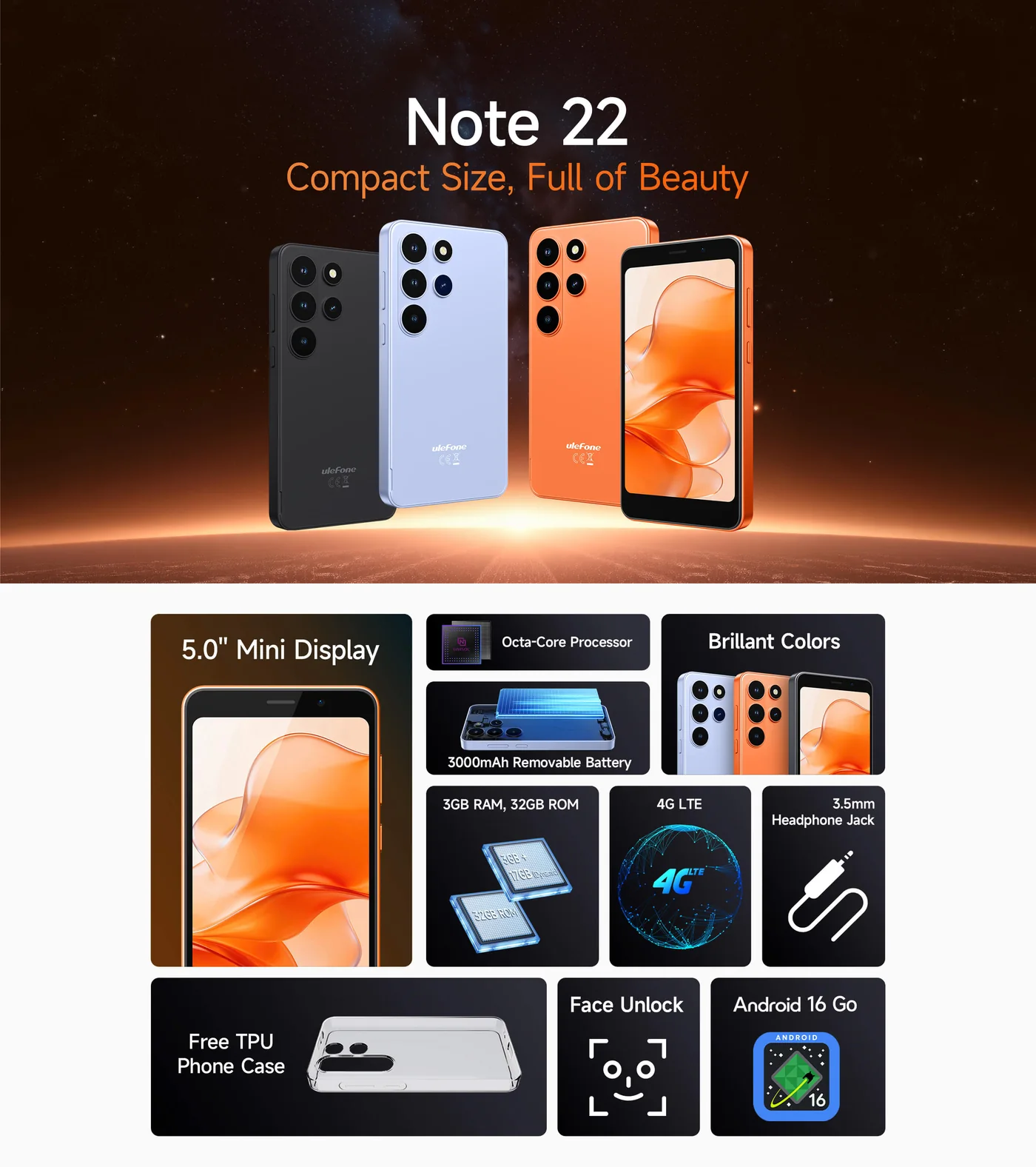 Ulefone Note 22 features and specifications 1