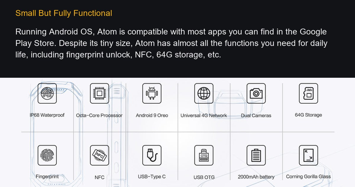 Unihertz Atom product details