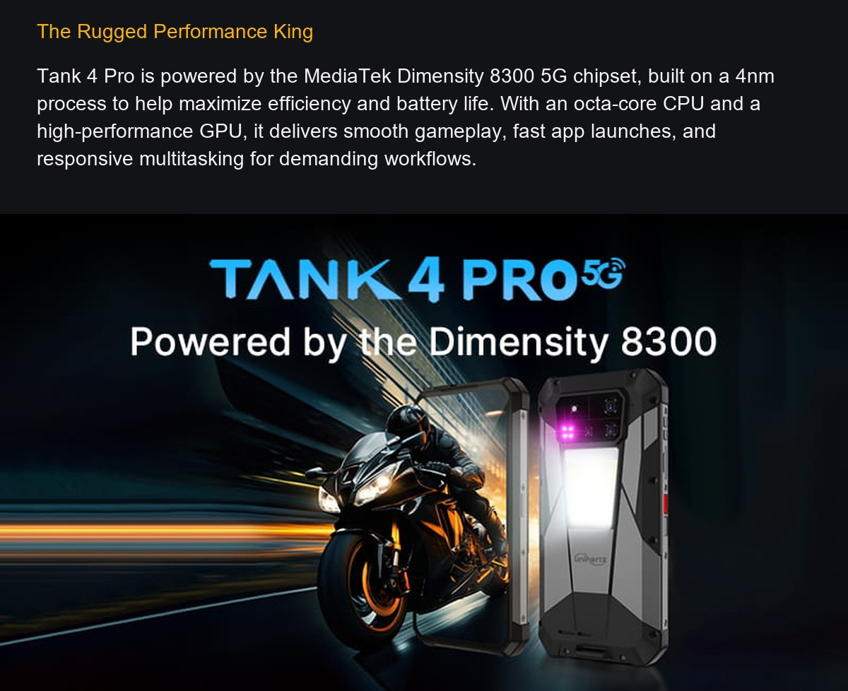 Unihertz Tank 4 Pro feature illustration