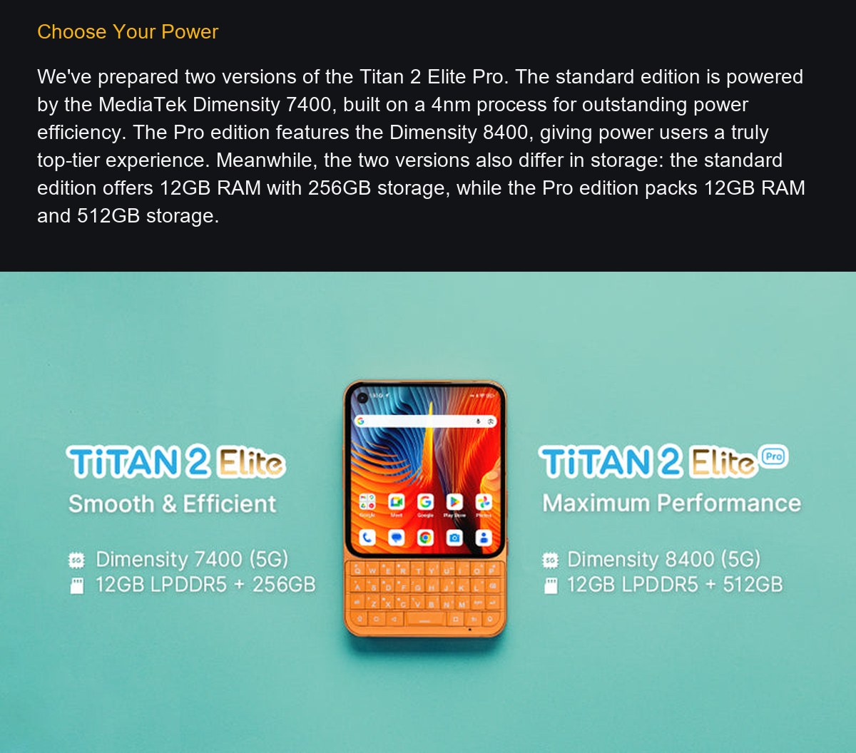 Unihertz Titan 2 Elite Pro product details