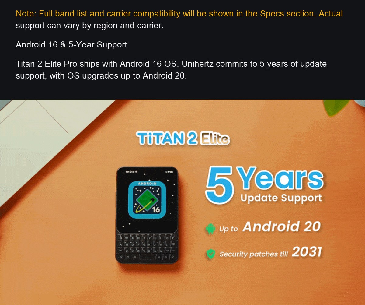 Unihertz Titan 2 Elite Pro feature illustration