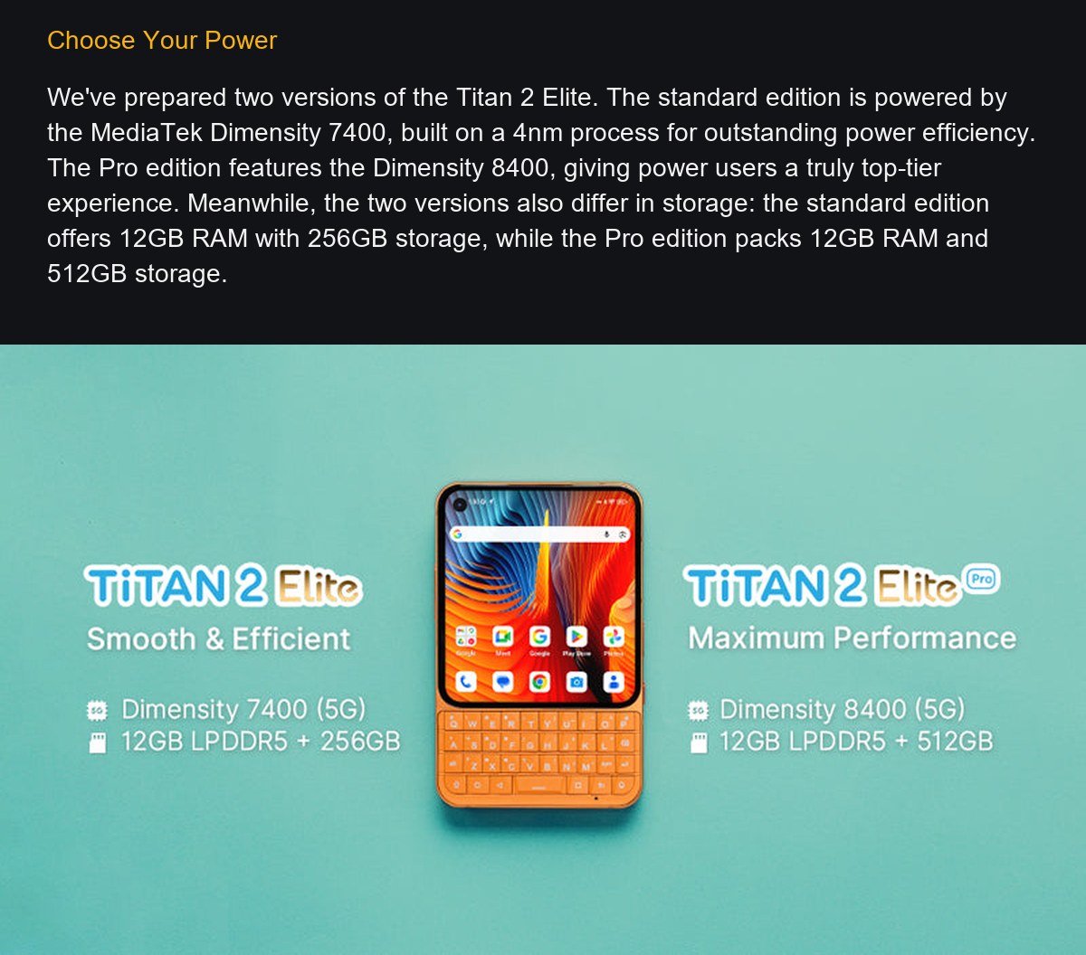 Unihertz Titan 2 Elite product details