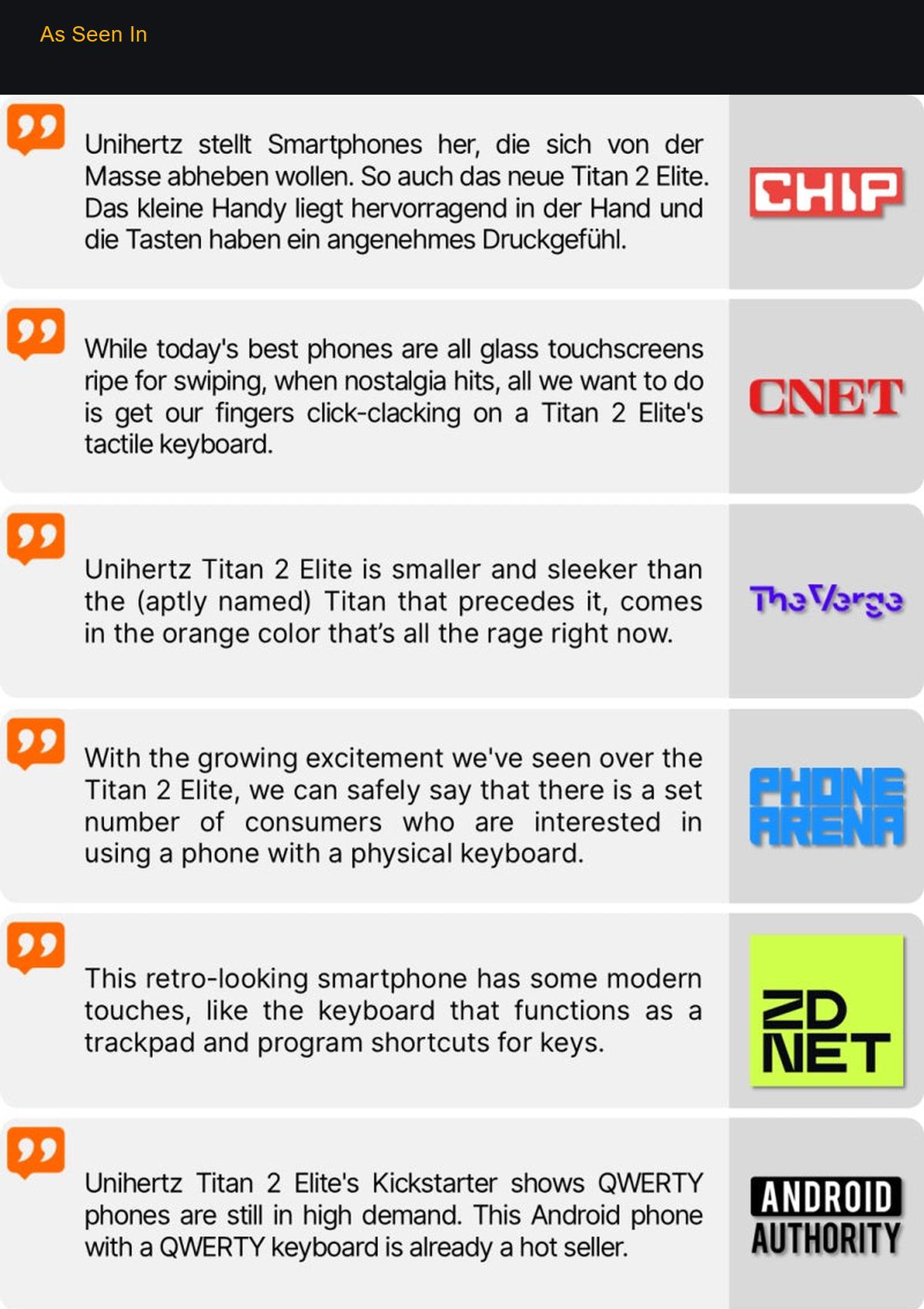 Unihertz Titan 2 Elite product details