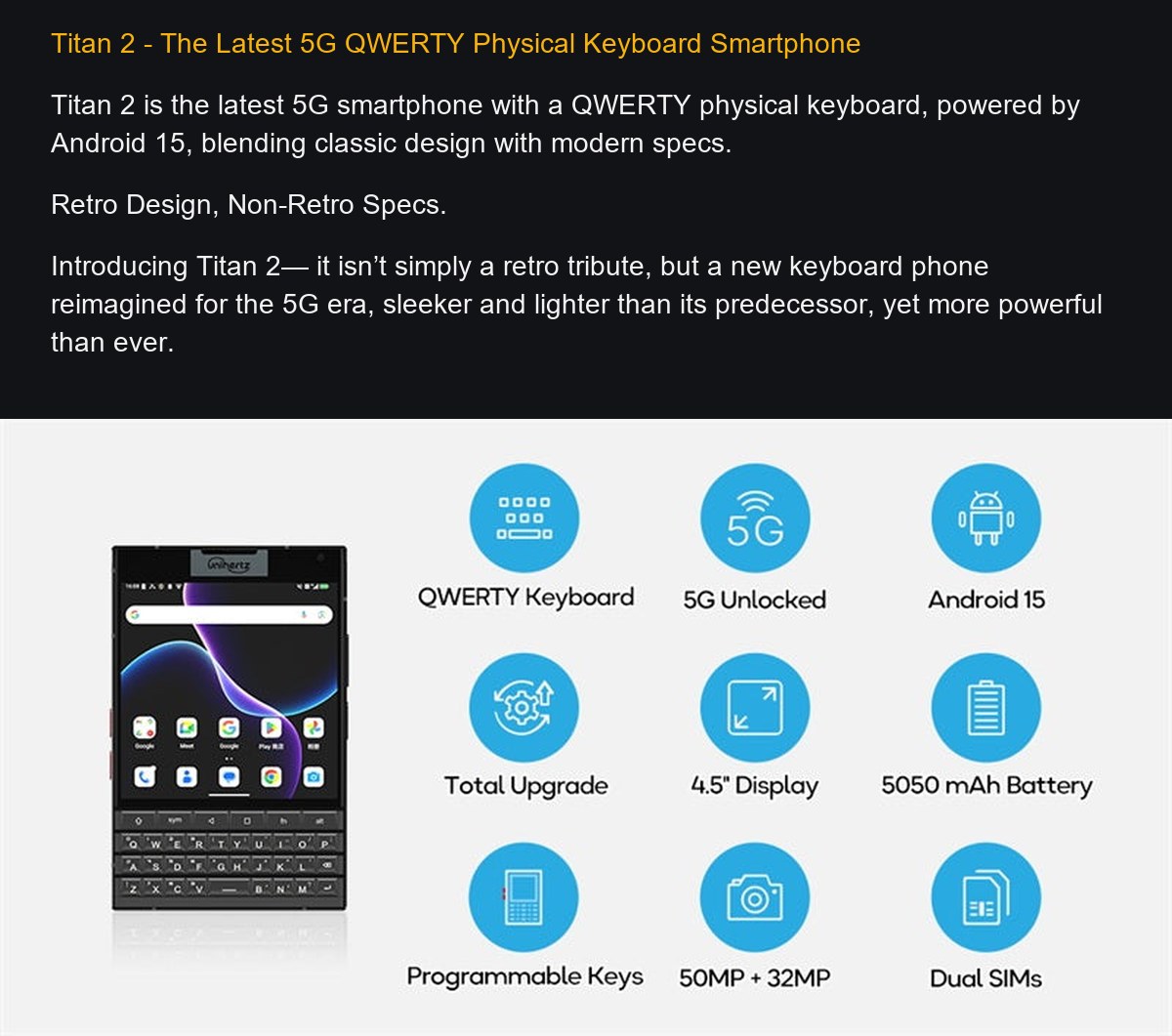 Unihertz Titan 2 product details