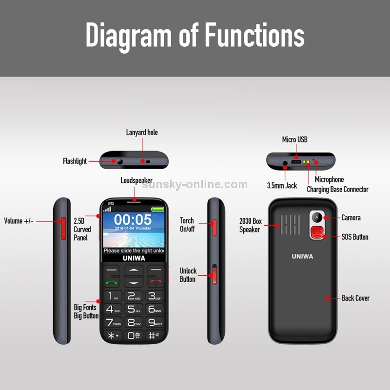 UNIWA V808G product details 2